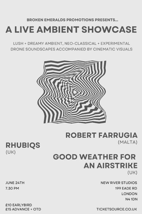 A Live Ambient Showcase gig poster